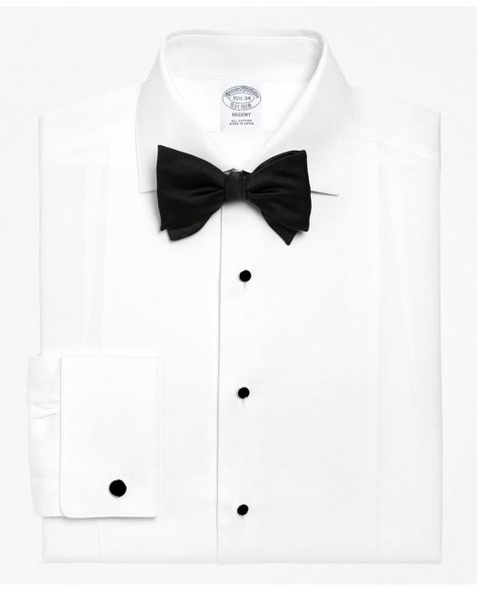 Brooks Brothers Men's Regent Fit Bib-Front Spread Collar Tuxedo Shirt White