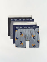 Lucky Brand 4 Pack Essential Soft Boxer Briefs - Men's Accessories Underwear Boxers Briefs Multi