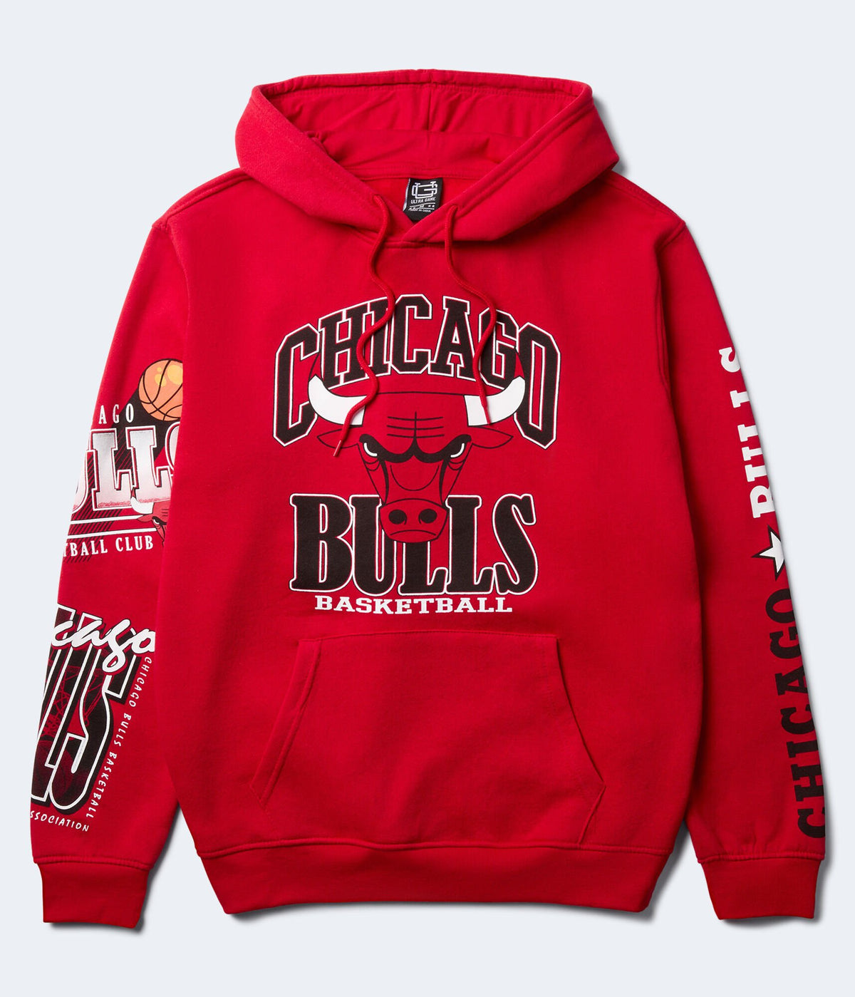 Aeropostale Mens' Chicago Bulls Basketball Pullover Hoodie -  - Size L - Cotton - Teen Fashion & Clothing Red