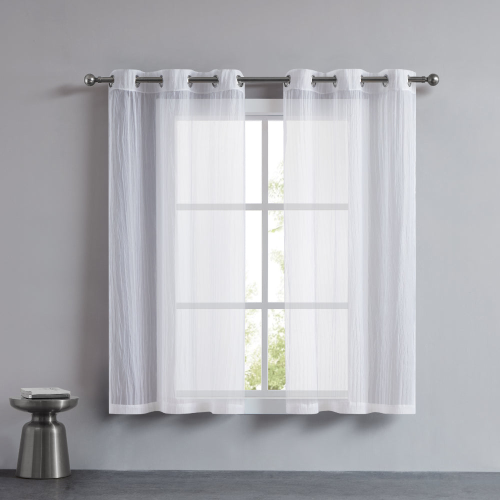 Juicy Couture Marnie Sheer Voile Curtains Pure White