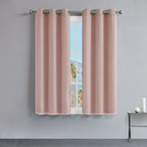 Juicy Couture Melody Embellished Double Layer Curtains Blush