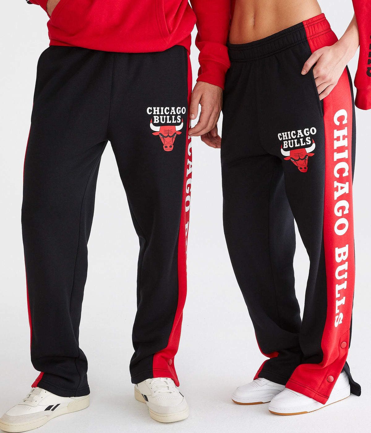 Aeropostale Mens' Chicago Bulls Snap Sweatpants -  - Size XS - Cotton - Teen Fashion & Clothing Black