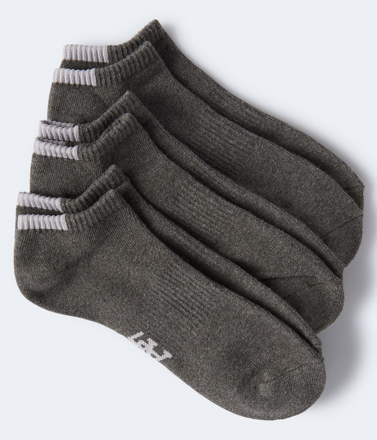 Aeropostale Mens' 3-Pack Solid Ankle Socks - Dark Grey - Size One Size - Cotton - Teen Fashion & Clothing Charcoal Heather Grey