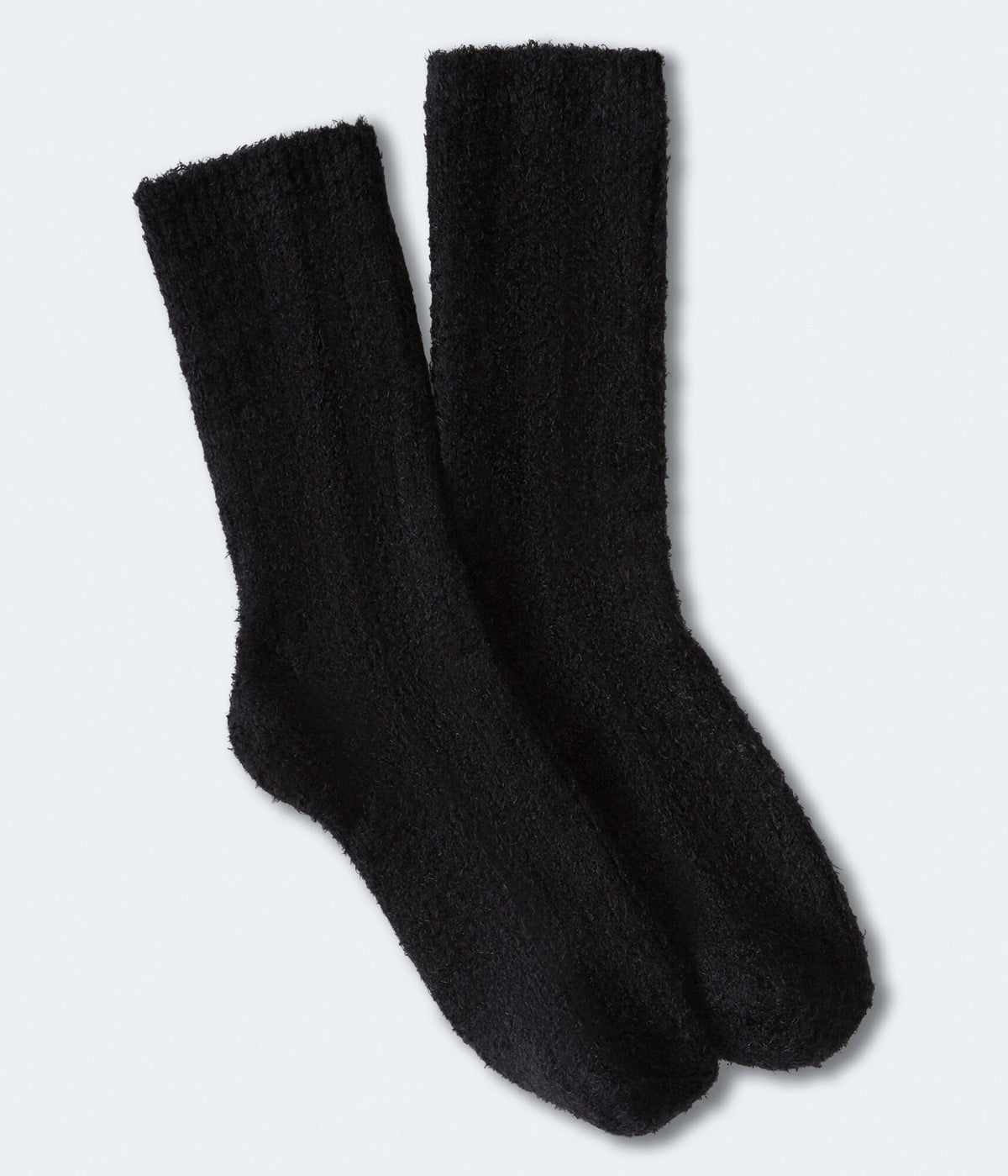 Aeropostale Womens' Fuzzy Crew Socks -  - Size One Size - Cotton - Teen Fashion & Clothing Black