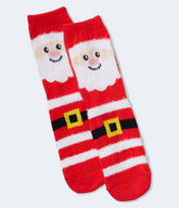 Aeropostale Womens' Santa Fuzzy Crew Socks - Red - Size One Size - Polyester - Teen Fashion & Clothing Lollipop Red