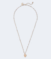 Aeropostale Womens' Heart Link Necklace -  - Size One Size - Metal - Teen Fashion & Clothing Gold