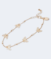 Aeropostale Womens' Butterfly Anklet -  - Size One Size - Metal - Teen Fashion & Clothing Gold