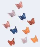 Aeropostale Womens' Matte Butterfly Mini Claw Hair Clip 10-Pack - -colored - Size One Size - Cotton - Teen Fashion & Clothing Multi