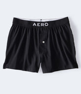 Aeropostale Mens' Logo Knit Boxers -  - Size S - Cotton - Teen Fashion & Clothing Black