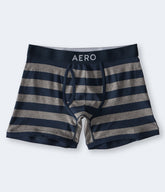 Aeropostale Mens' Rugby Stripe Knit Boxer Briefs - Grey - Size XS - Cotton - Teen Fashion & Clothing Med Hthr Grey