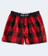 Aeropostale Mens' Buffalo Plaid Woven Boxers - Red - Size M - Cotton - Teen Fashion & Clothing Red Heart