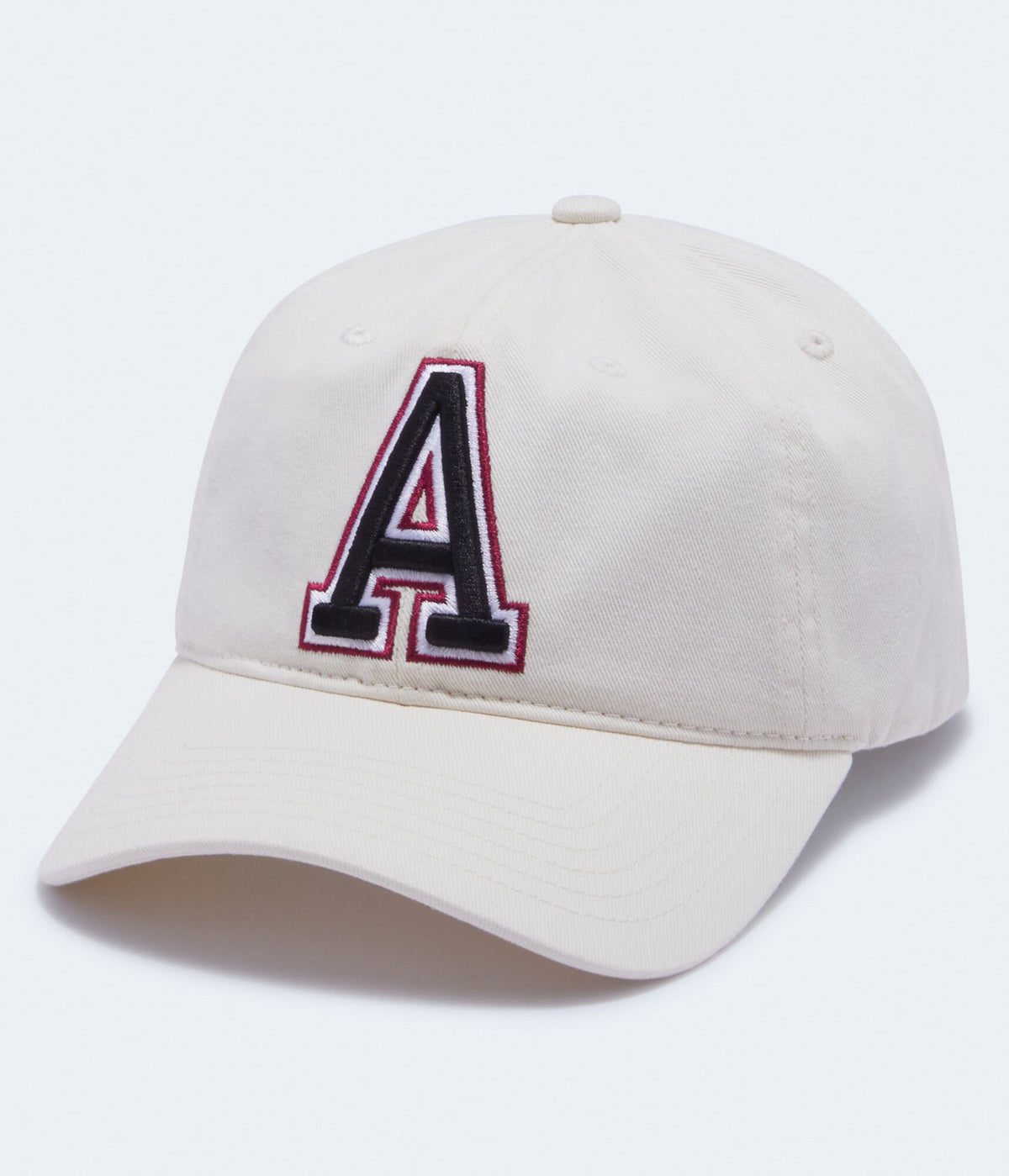 Aeropostale Mens' Large Letter Adjustable Dad Hat - White - Size One Size - Cotton - Teen Fashion & Clothing Cream