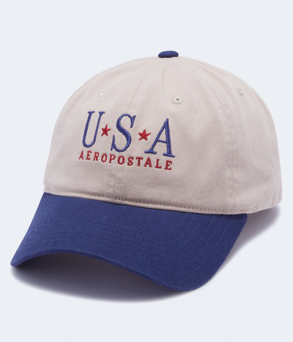 Aeropostale Mens' Aeropostale USA Adjustable Dad Hat - Navy Blue - Size One Size - Cotton - Teen Fashion & Clothing Cadet Navy