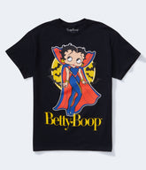 Aeropostale Womens' Vampire Betty Boop Graphic Tee -  - Size S - Cotton - Teen Fashion & Clothing Black