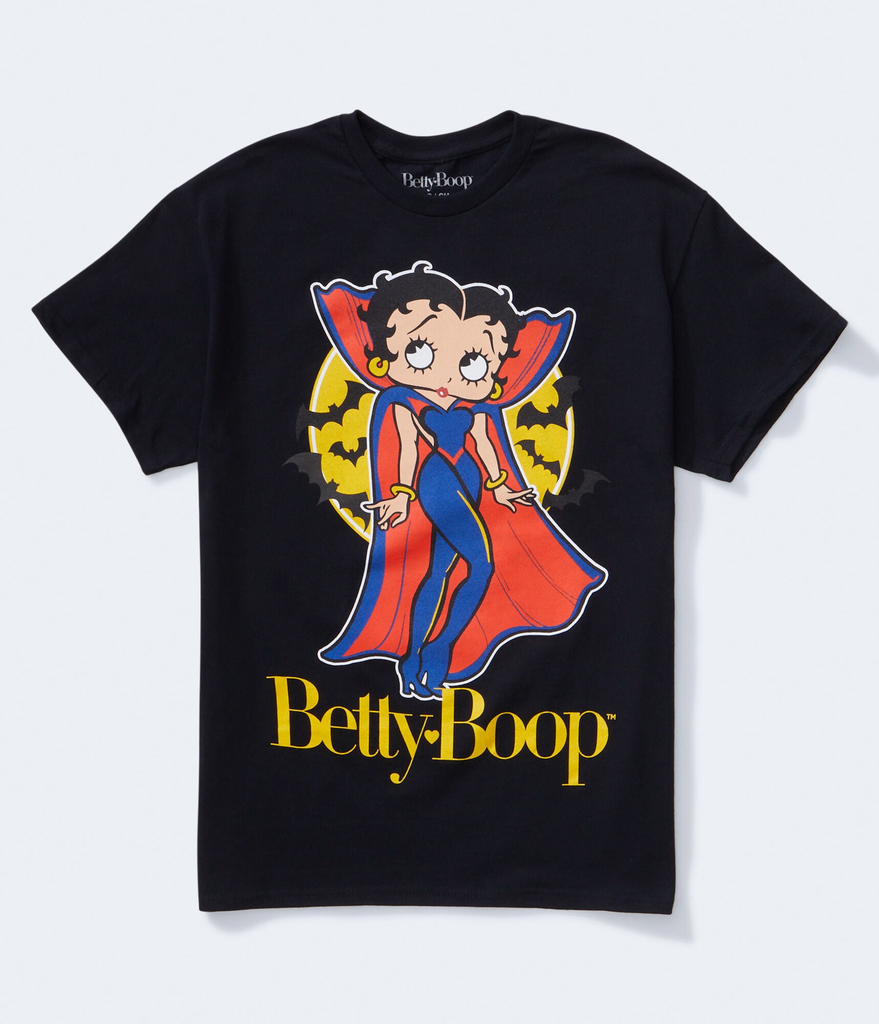 Aeropostale Womens' Vampire Betty Boop Graphic Tee -  - Size S - Cotton - Teen Fashion & Clothing Black