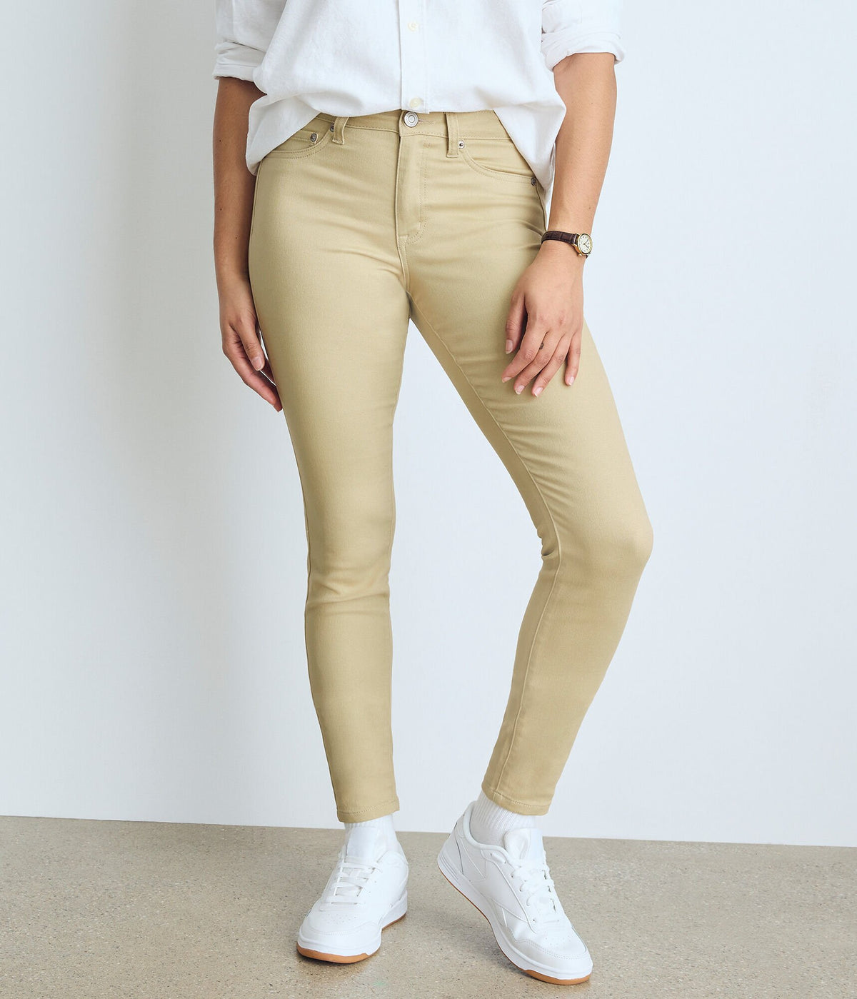 Aeropostale Womens' Seriously Stretchy High-Rise Uniform Jegging - Tan - Size 10 L - Polyester - Teen Fashion & Clothing Summer Tan