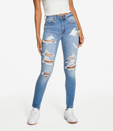 Aeropostale Womens' Flex Effects High-Rise Jegging - Washed Denim - Size 16 R - Cotton - Teen Fashion & Clothing Medium Wash