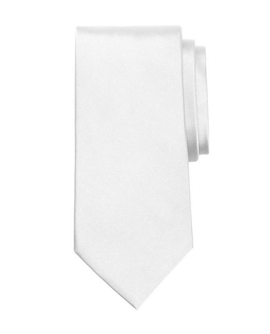 Brooks Brothers Men's Golden Fleece 7-Fold Satin Tie White