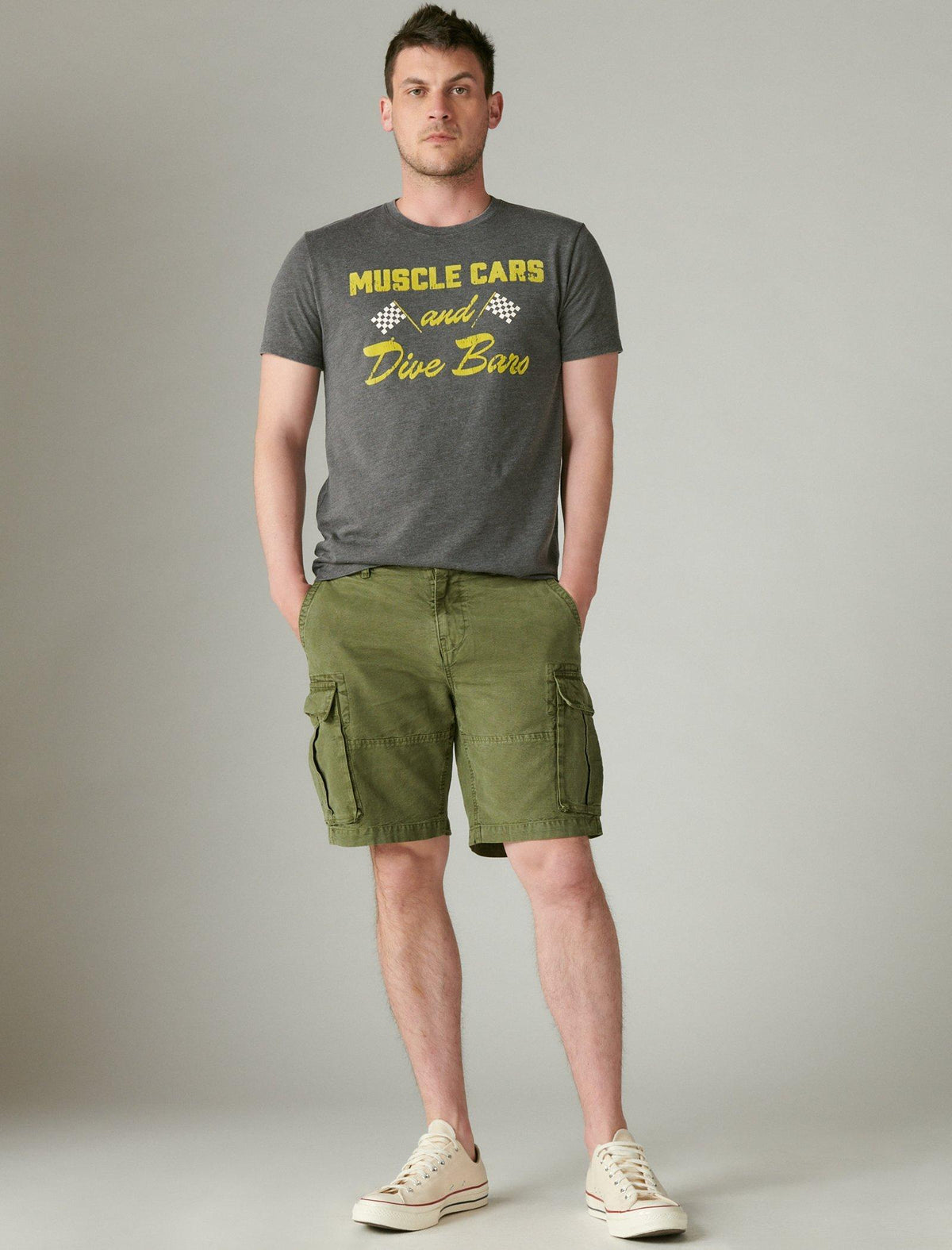 Lucky Brand 9" Classic Cargo Short Four Leaf Clover