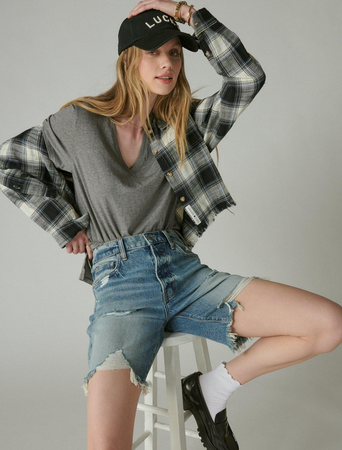 Lucky Brand 90S Loose Short - Women's Shorts Denim Jean Short Red Carpet Dest Ct
