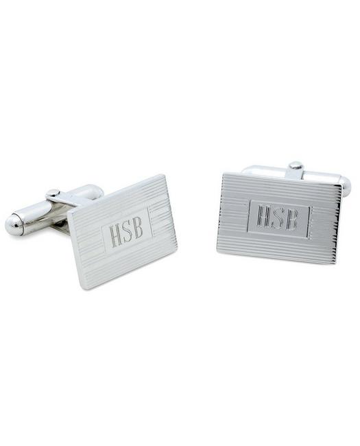 Brooks Brothers Men's Engravable Cuff Links Silver