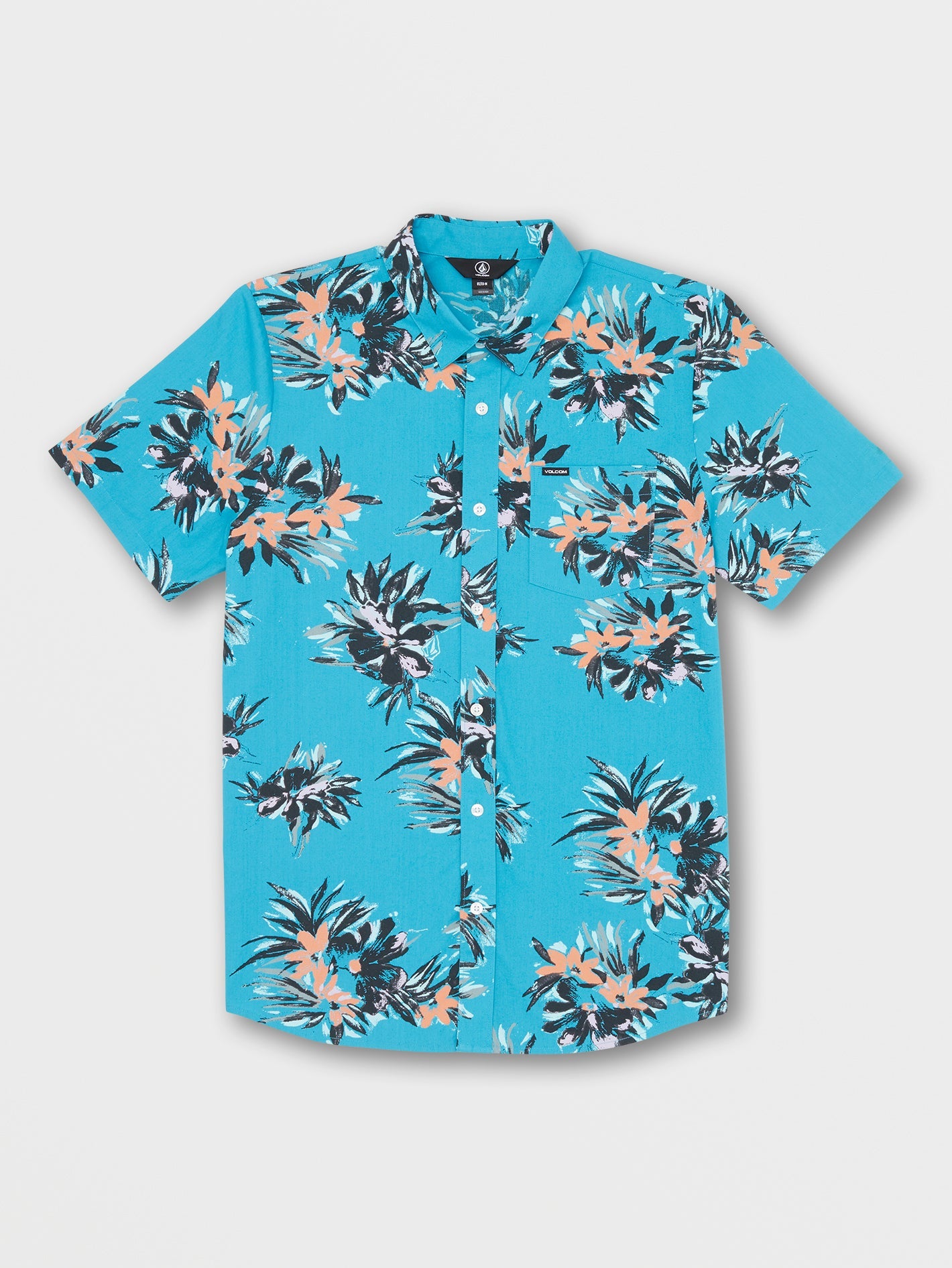 Volcom Warbler Men's Short Sleeve Shirt Blue Combo