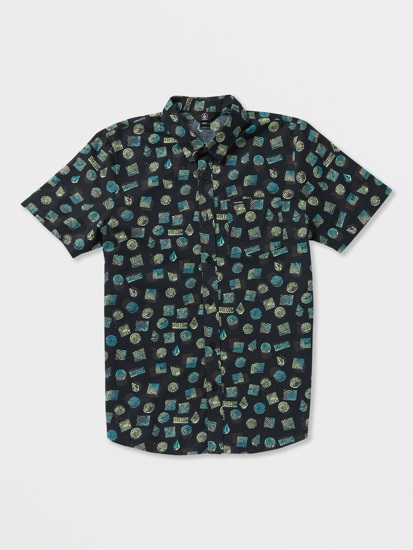 Volcom Warbler Men's Short Sleeve Woven Shirt Black