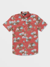 Volcom Warbler Men's Short Sleeve Woven Shirt Mineral Red