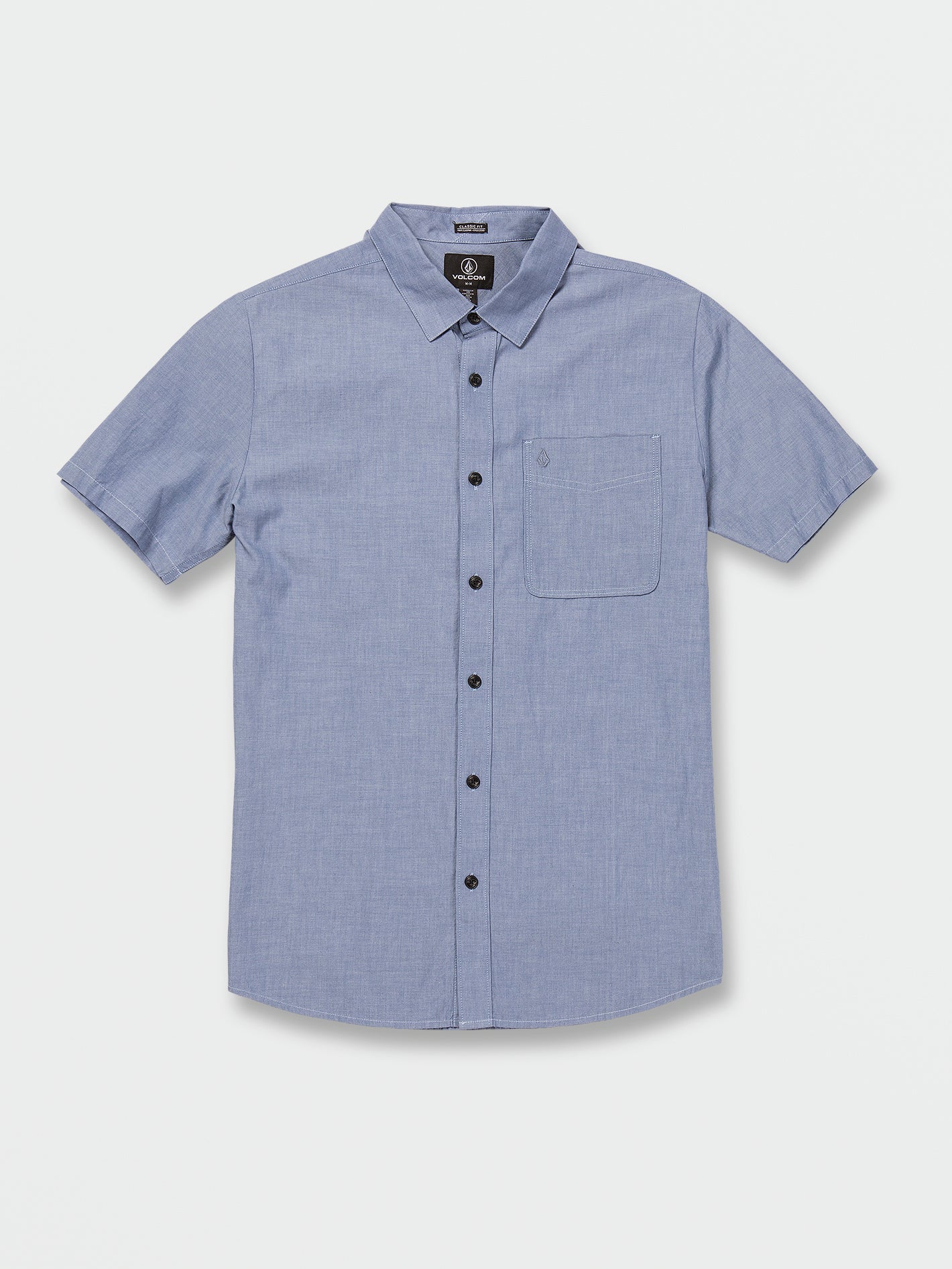 Volcom Date Knight Men's Short Sleeve Shirt Chambray