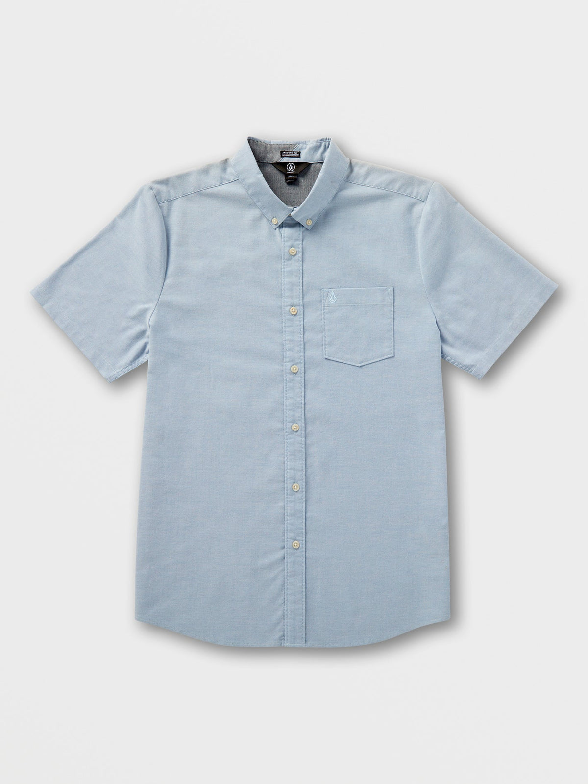 Volcom Everett Oxford Men's Short Sleeve Shirt Wrecked Indigo