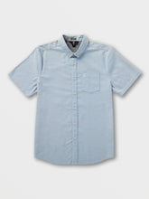 Volcom Everett Oxford Men's Short Sleeve Shirt Wrecked Indigo