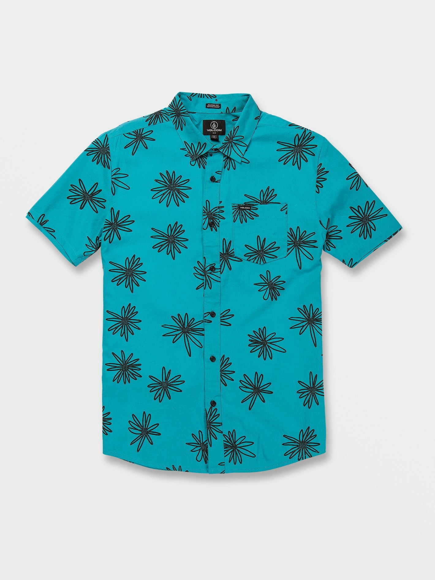 Volcom Lazy Dazey Men's Short Sleeve Shirt Electric Blue