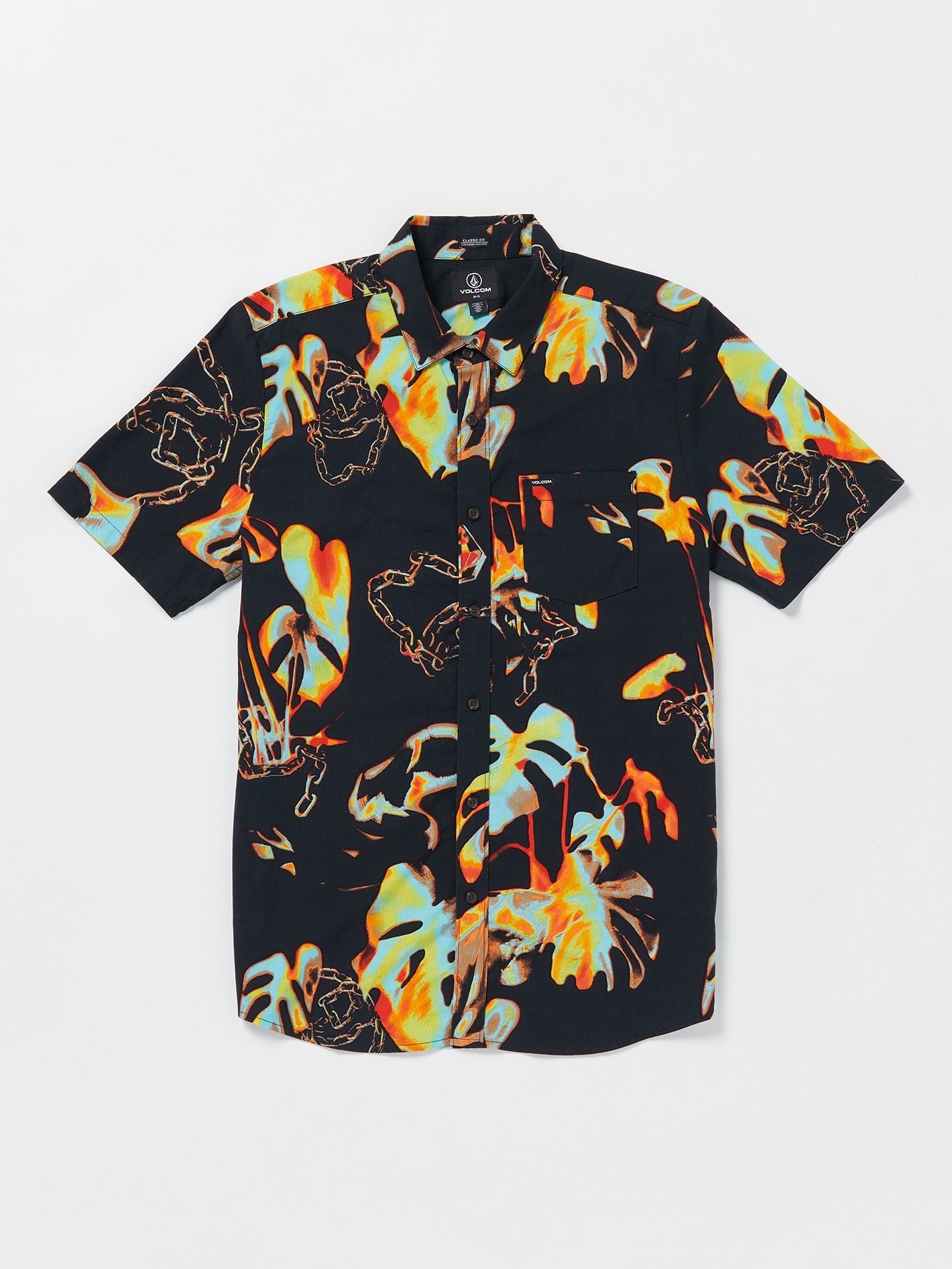 Volcom Paradise Bound Woven Men's Short Sleeve Shirt Black