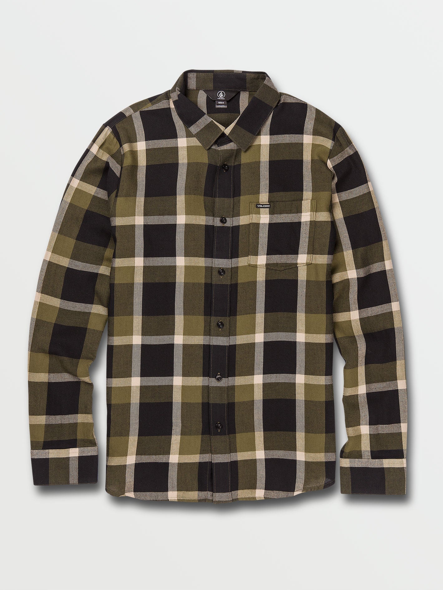 Volcom Curwin Long Sleeve Flannel Military