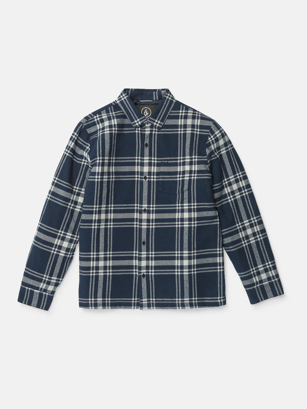 Volcom Northport Lined Long Sleeve Flannel Navy Paint