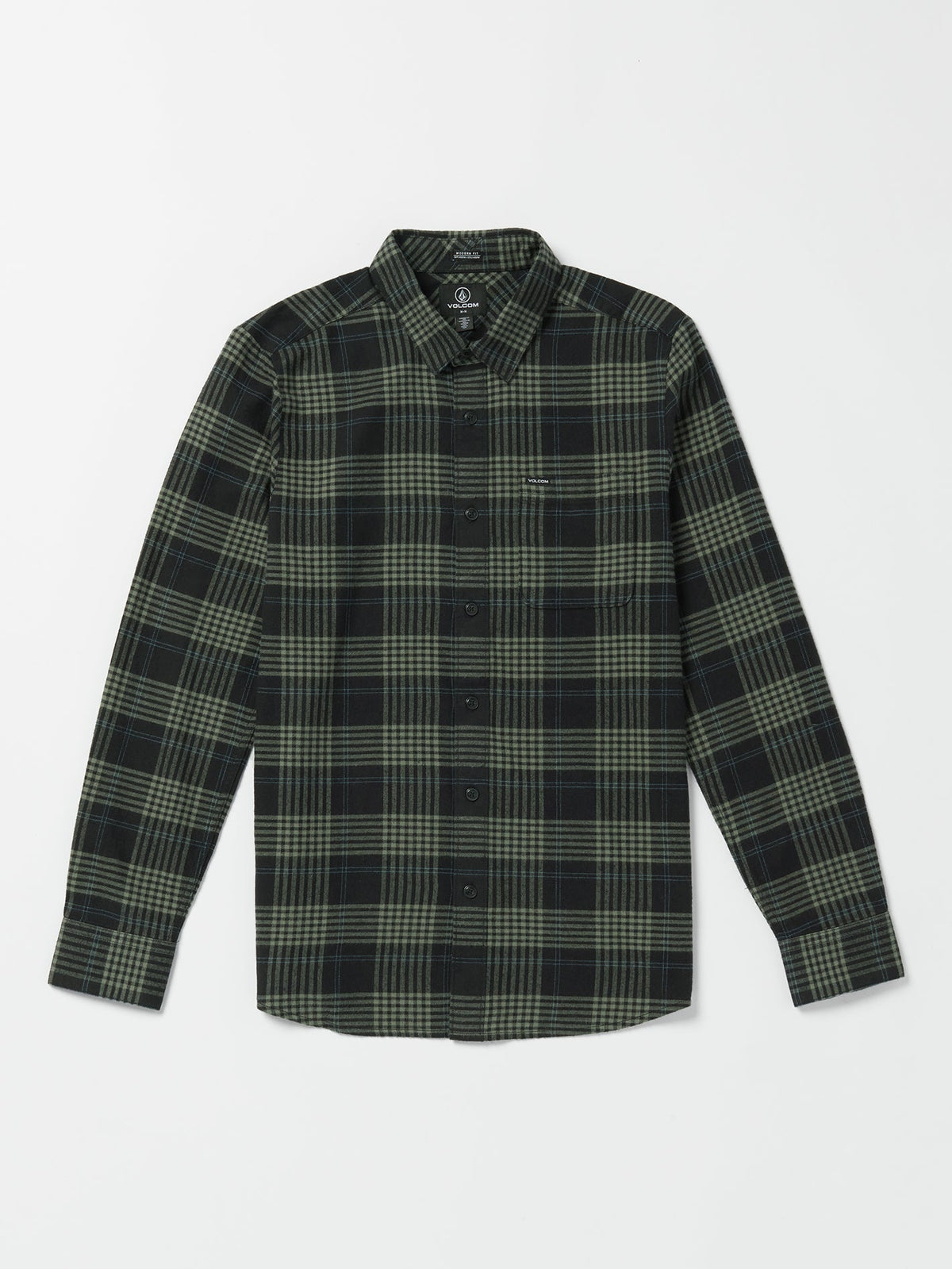 Volcom Caden Plaid Men's Long Sleeve Shirt Black