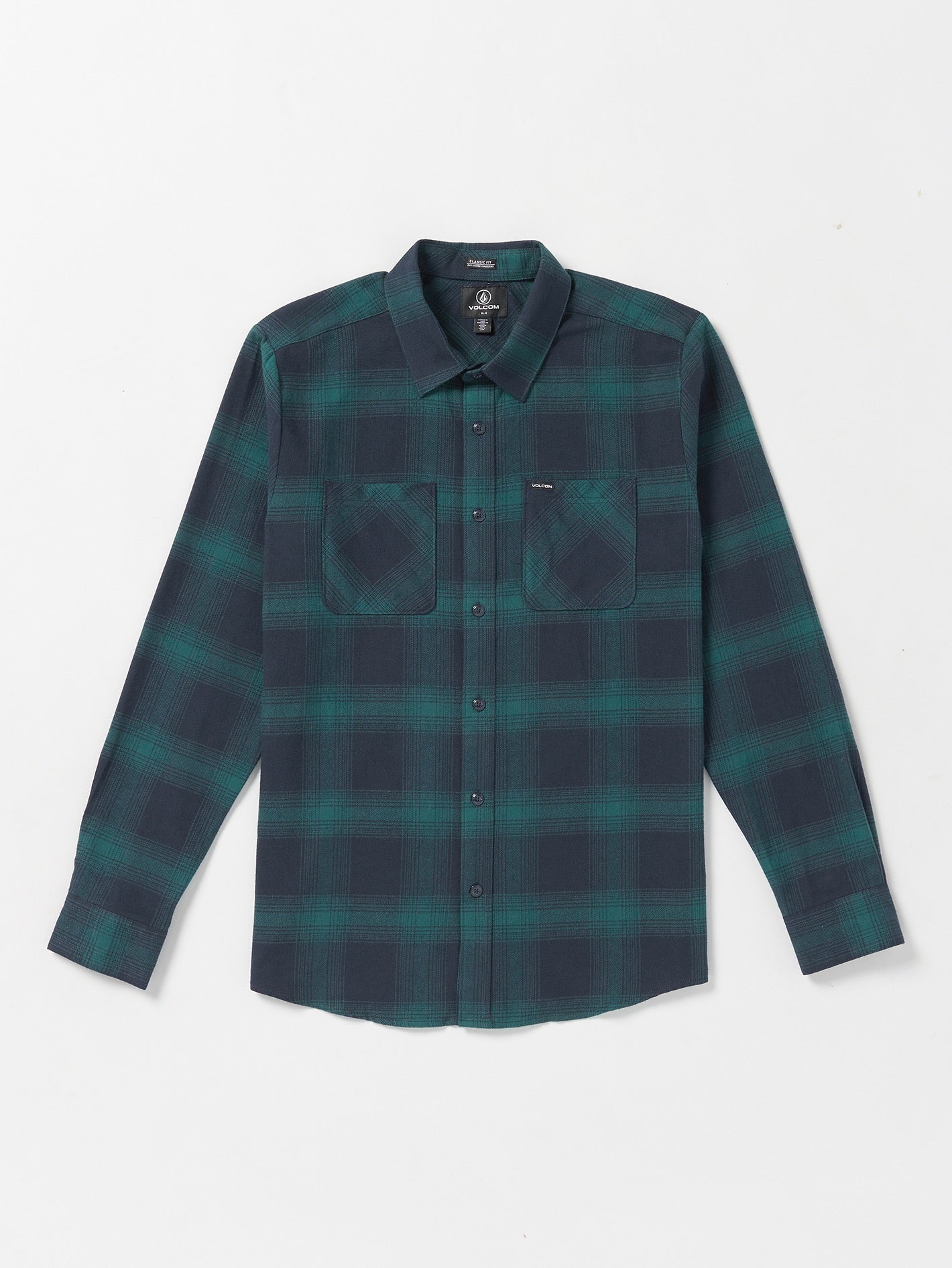 Volcom Netastone Flannel Shirt Men's Long Sleeve Shirt Navy