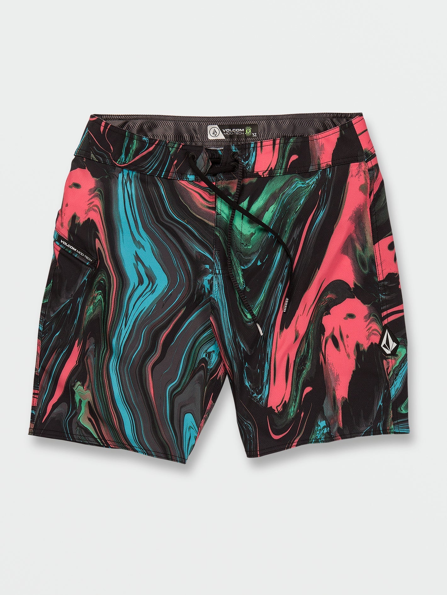 Volcom Psyche Marble Mod-Tech Trunks Black