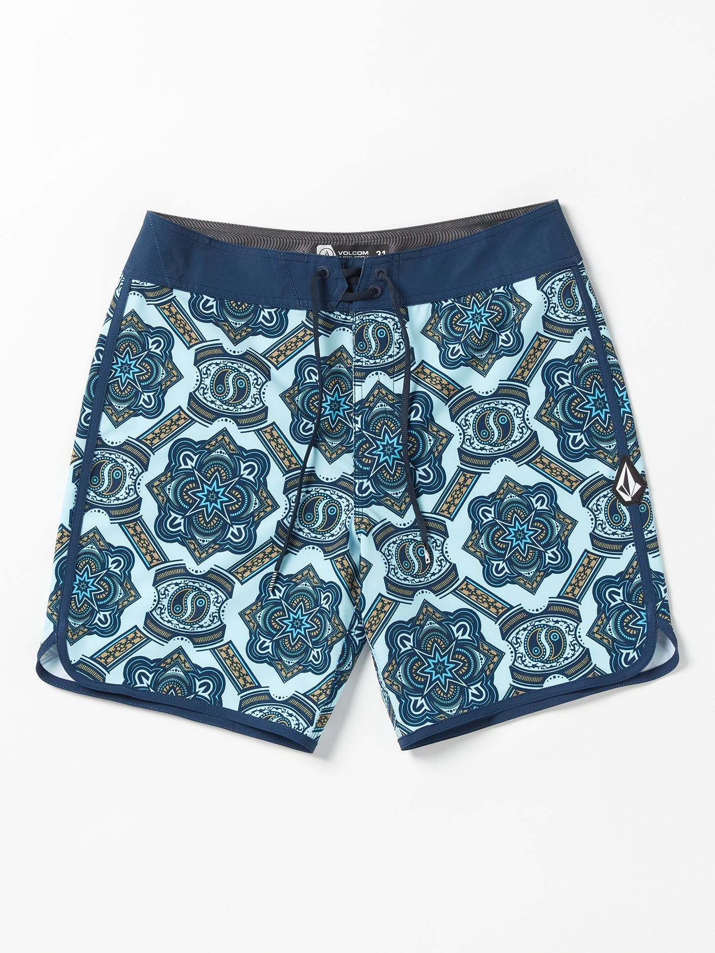 Volcom Magic Scallop Mod-Tech Trunks Misty Blue