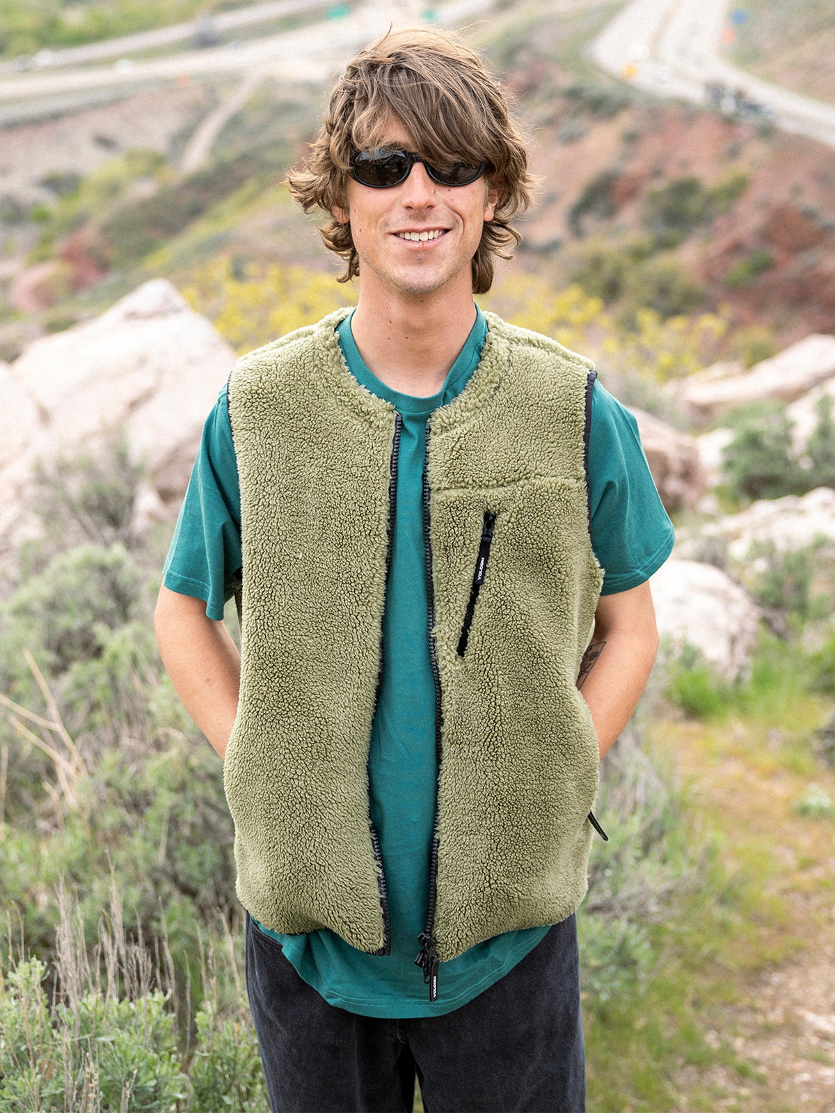 Volcom Archstone Men's Vest Thyme Green