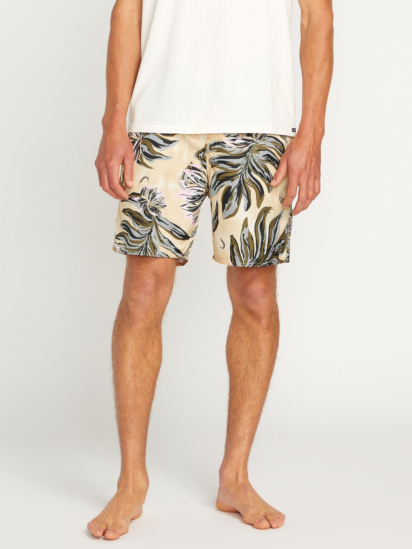 Volcom Center Print Men's Swim Trunks Dawn Yellow