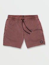 Volcom Center Elastic Waist Men's Swim Trunks Bordeaux Brown