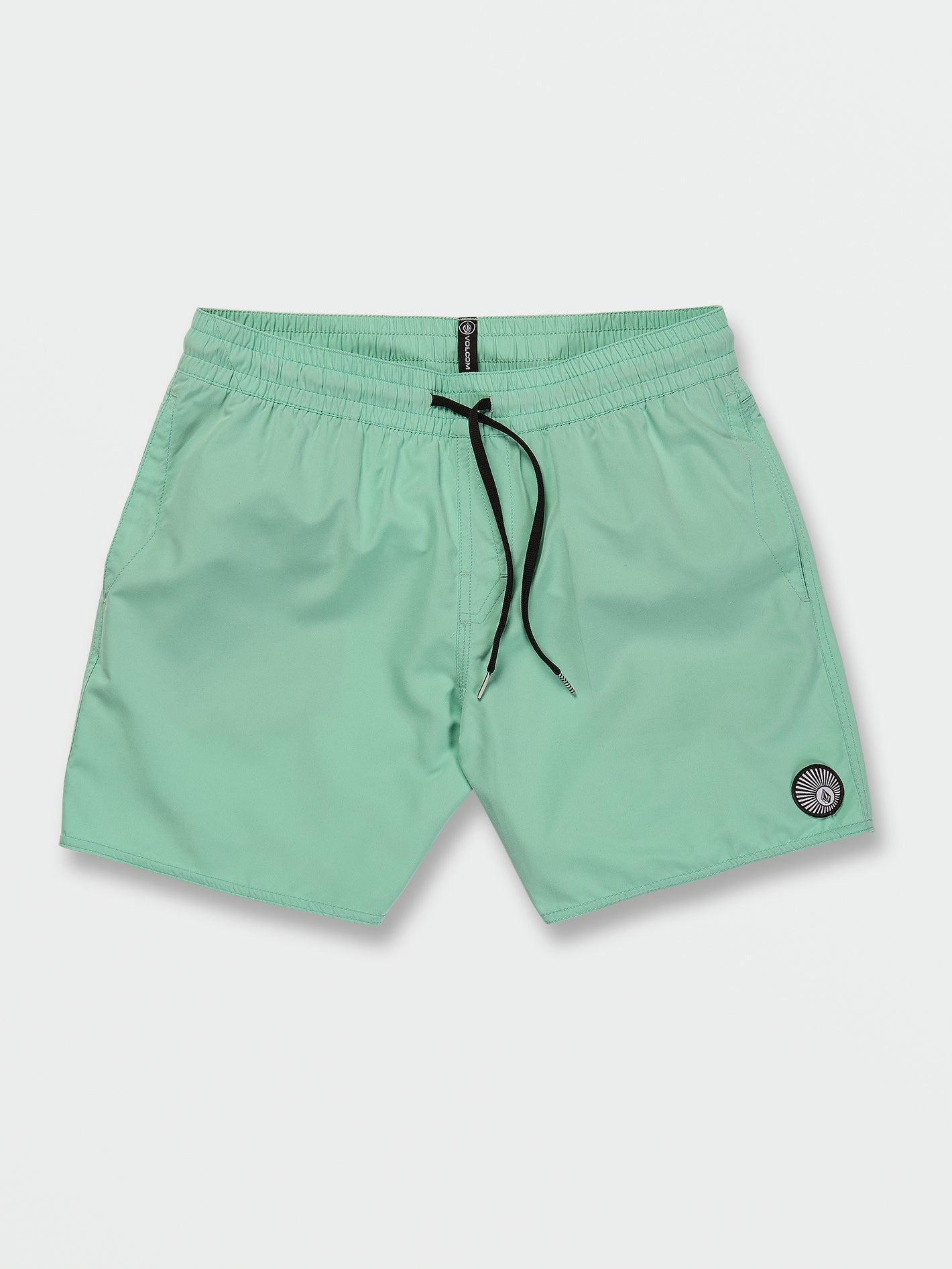 Volcom Lido Solid Elastic Waist Men's Swim Trunks Ice