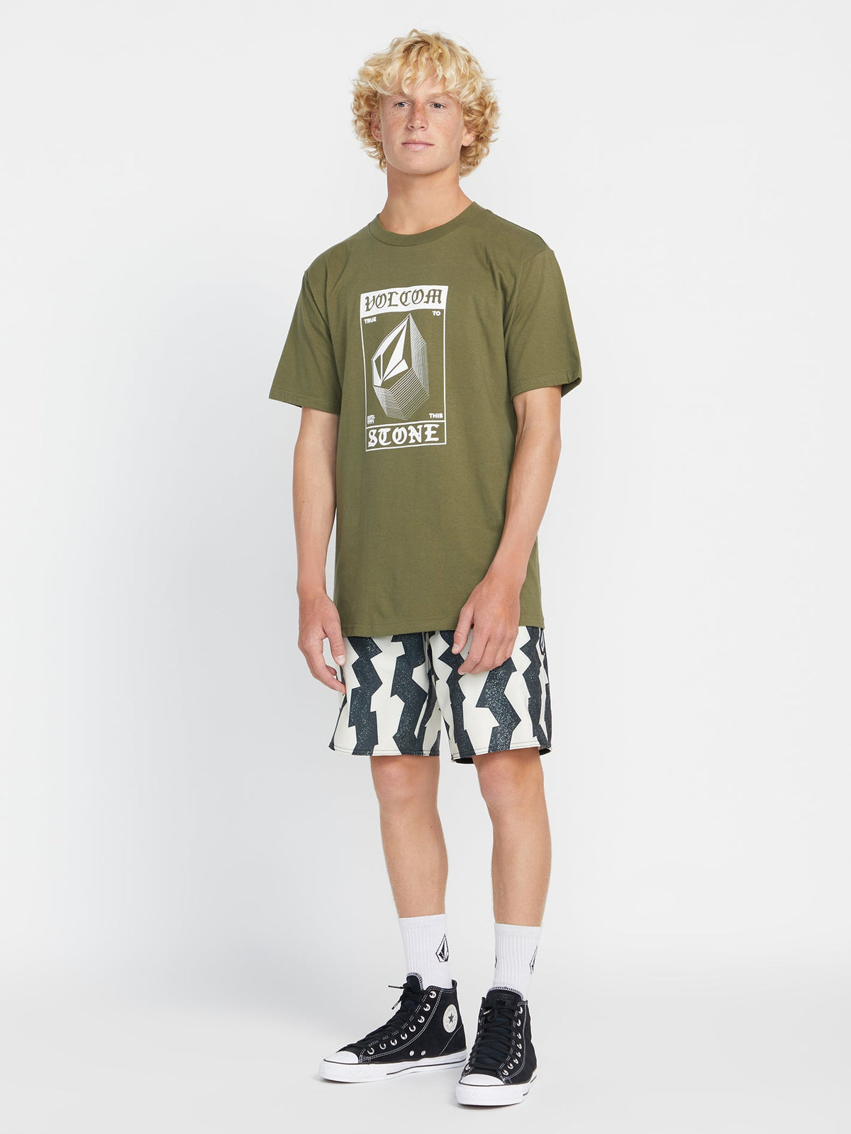 Volcom Explicit Stone Short Sleeve Tee Military