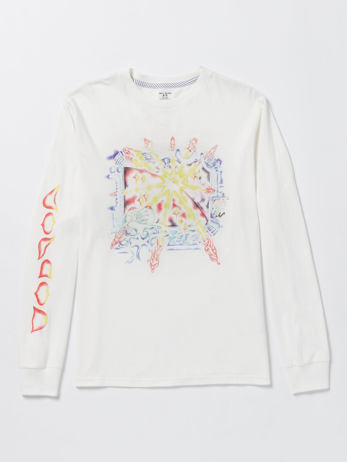 Volcom Featured Artist Sam Ryser Long Sleeve Tee Off White