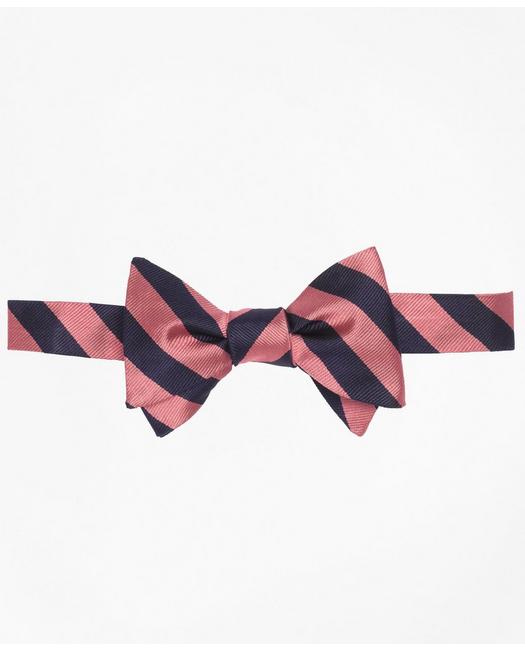 Brooks Brothers Men's Rep Bow Tie Navy/Pink