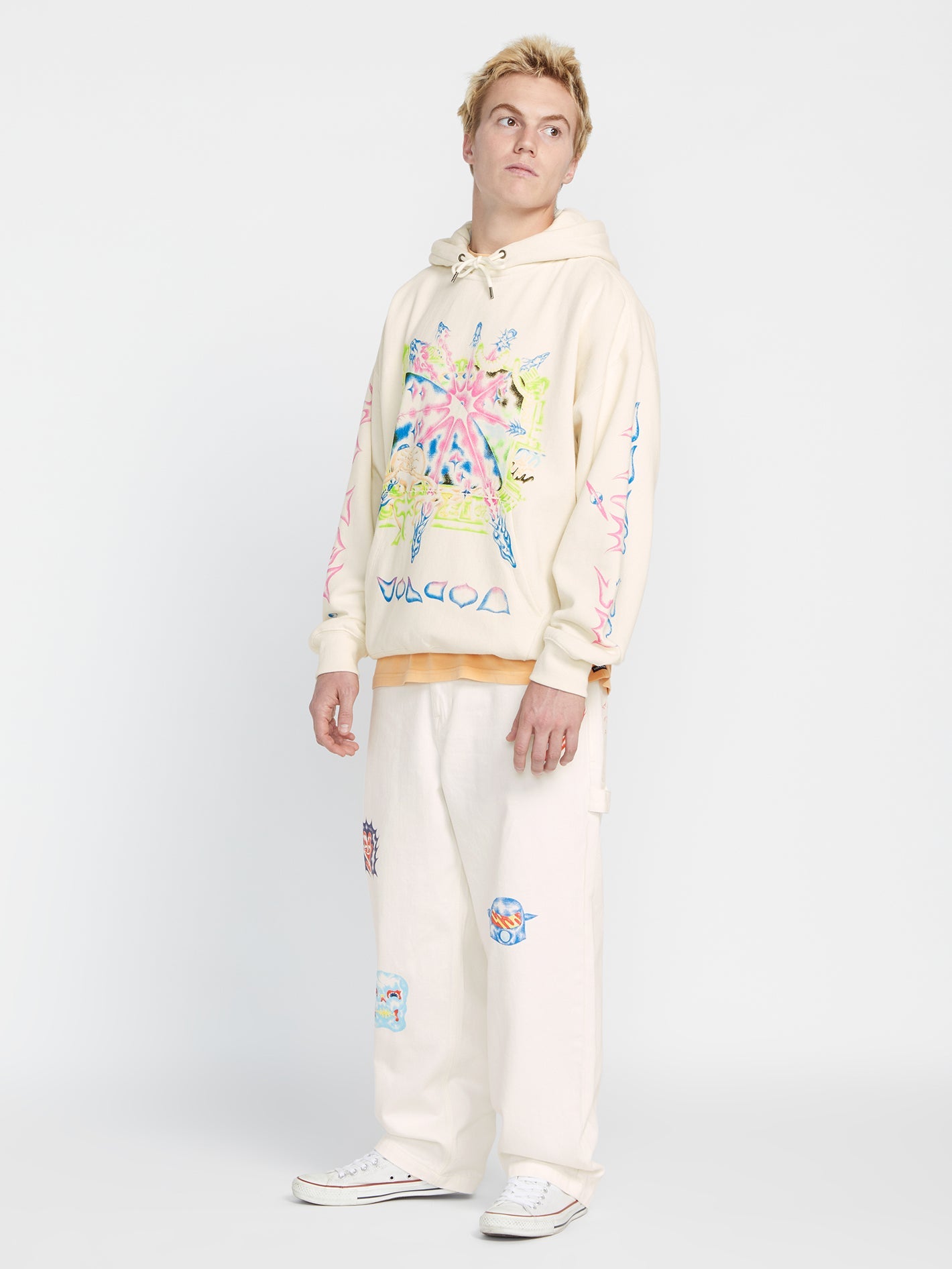 Volcom Featured Artist Sam Ryser Hoodie Off White