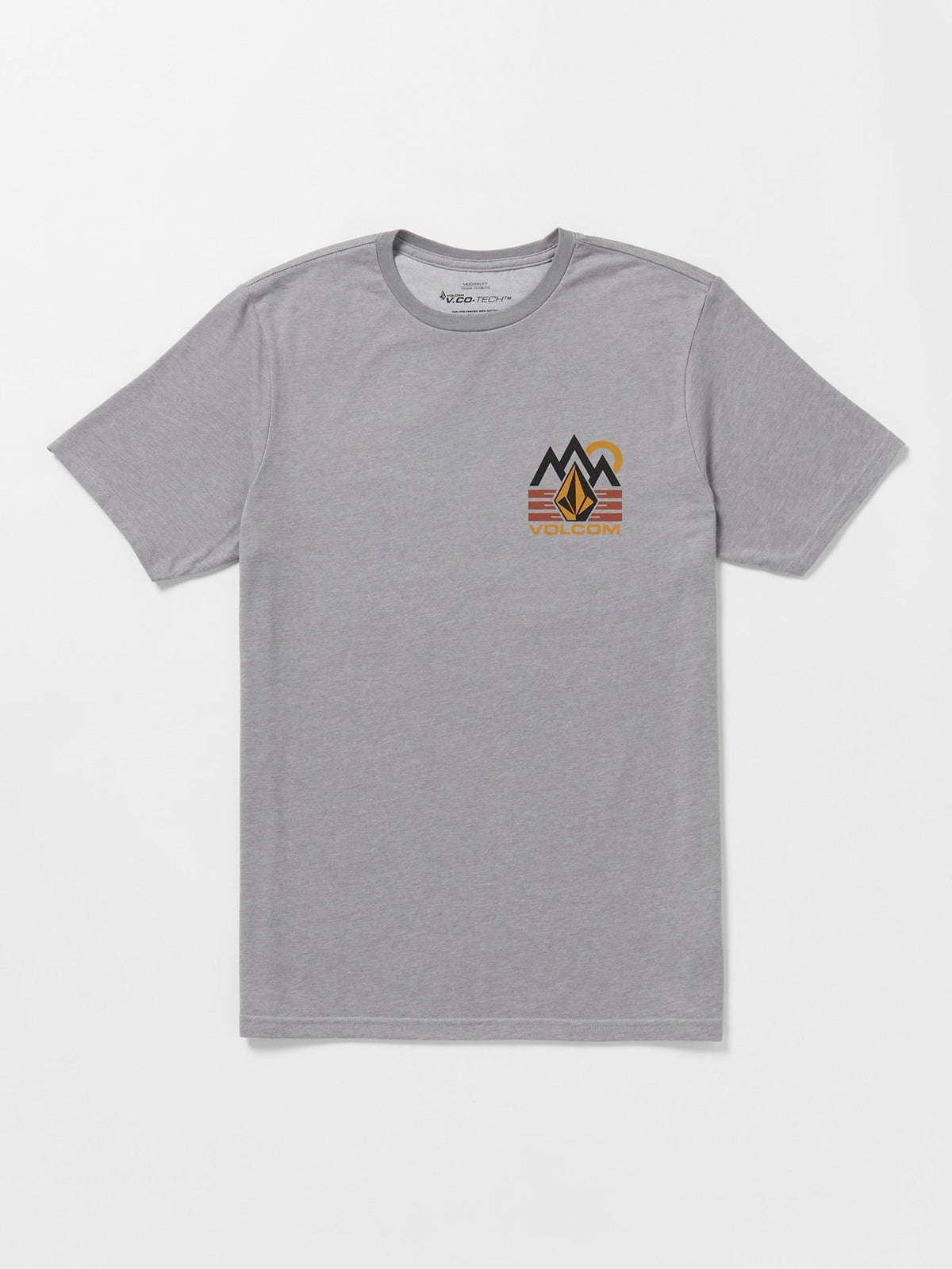 Volcom Mountain Stone Tech Short Sleeve Tee Heather Grey