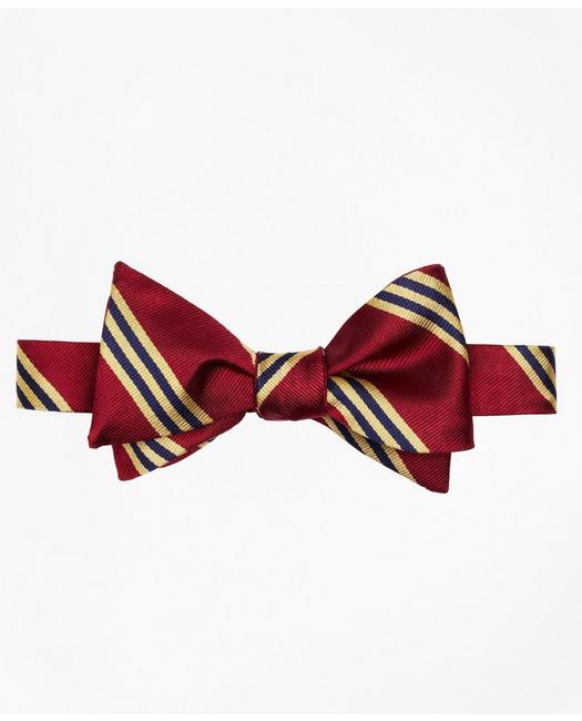 Brooks Brothers Men's Rep Bow Tie Burgundy