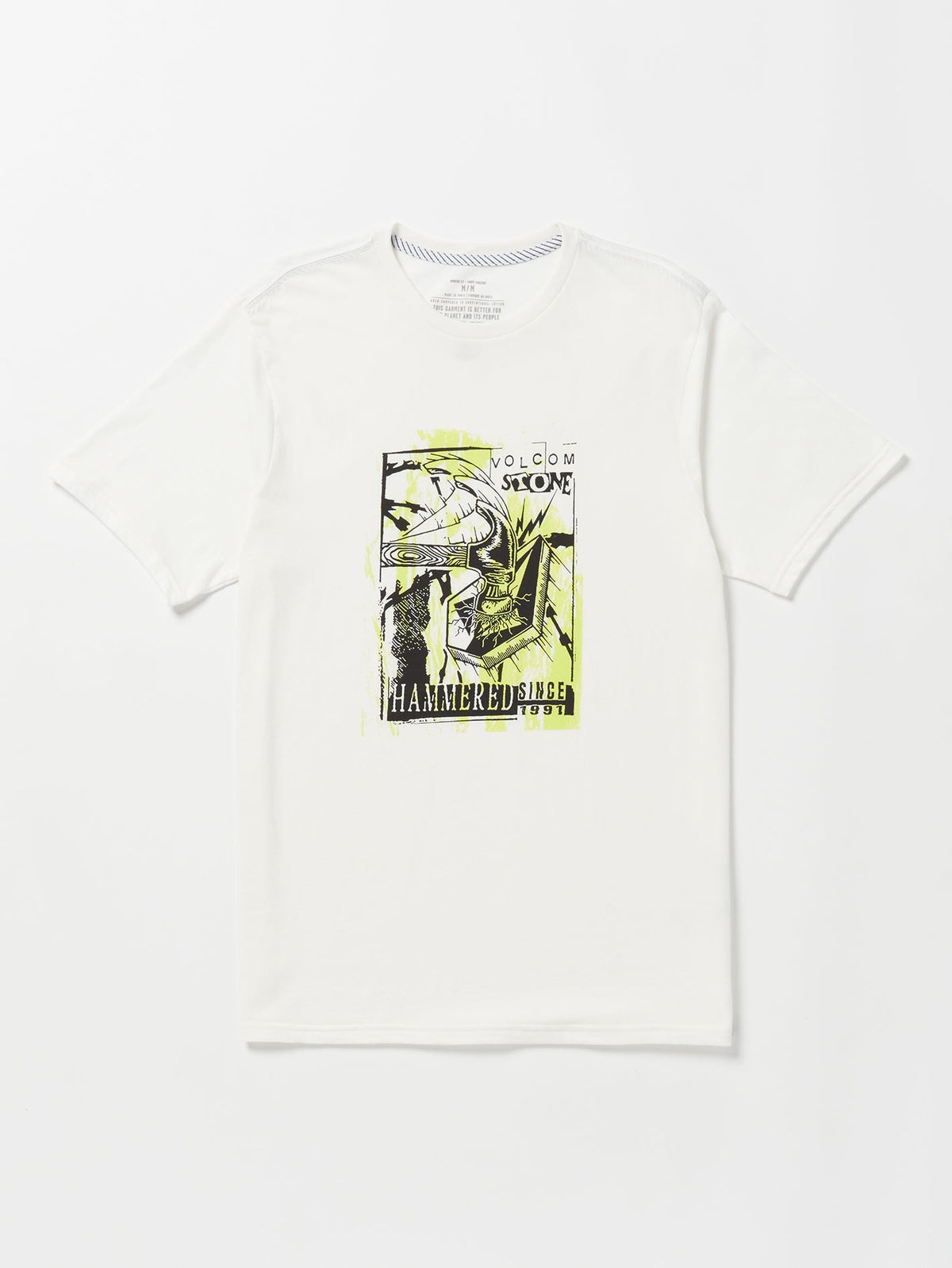 Volcom Hammered Short Sleeve Tee Off White